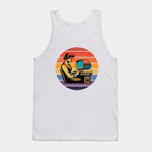 Retro Programmer: Vintage Computing Aesthetic Tank Top